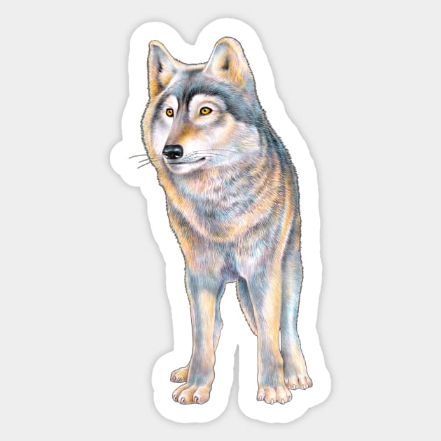 Wolf Sticker by Tim Jeffs Art